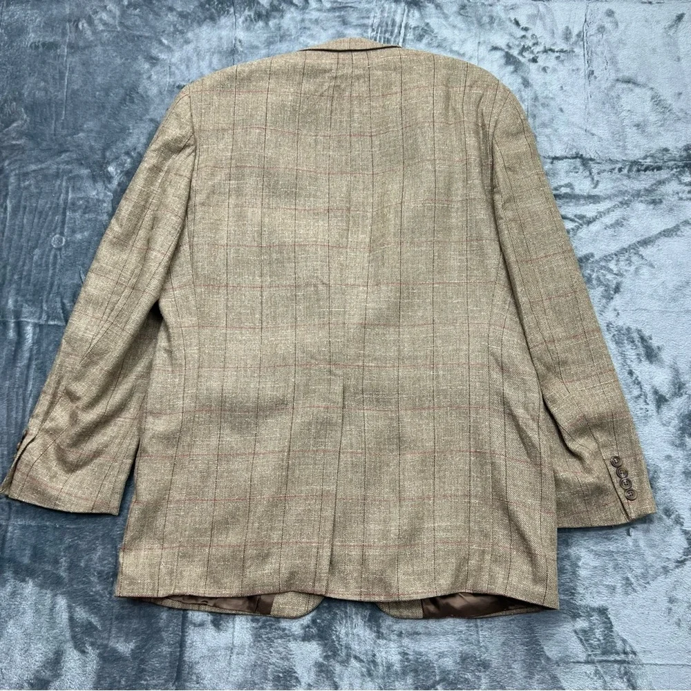 VTG Polo University‎ Ralph Lauren 41R Silk Blend Sport Coat Blazer Herringbone